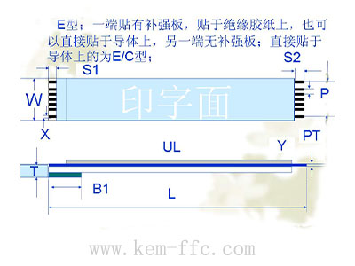 E型结构ffc扁平排线